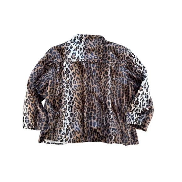 Chico’s Size 2 Leopard Print Faux Fur Coat Animal Print Jacket - Picture 5 of 5